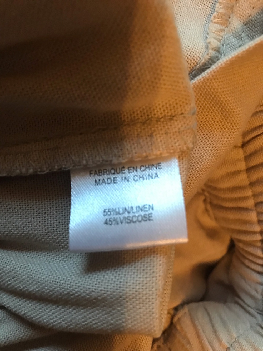 Linen-Blend Wide Leg Cargo Pants - Cream/oatmeal colour - Picture 4 of 5